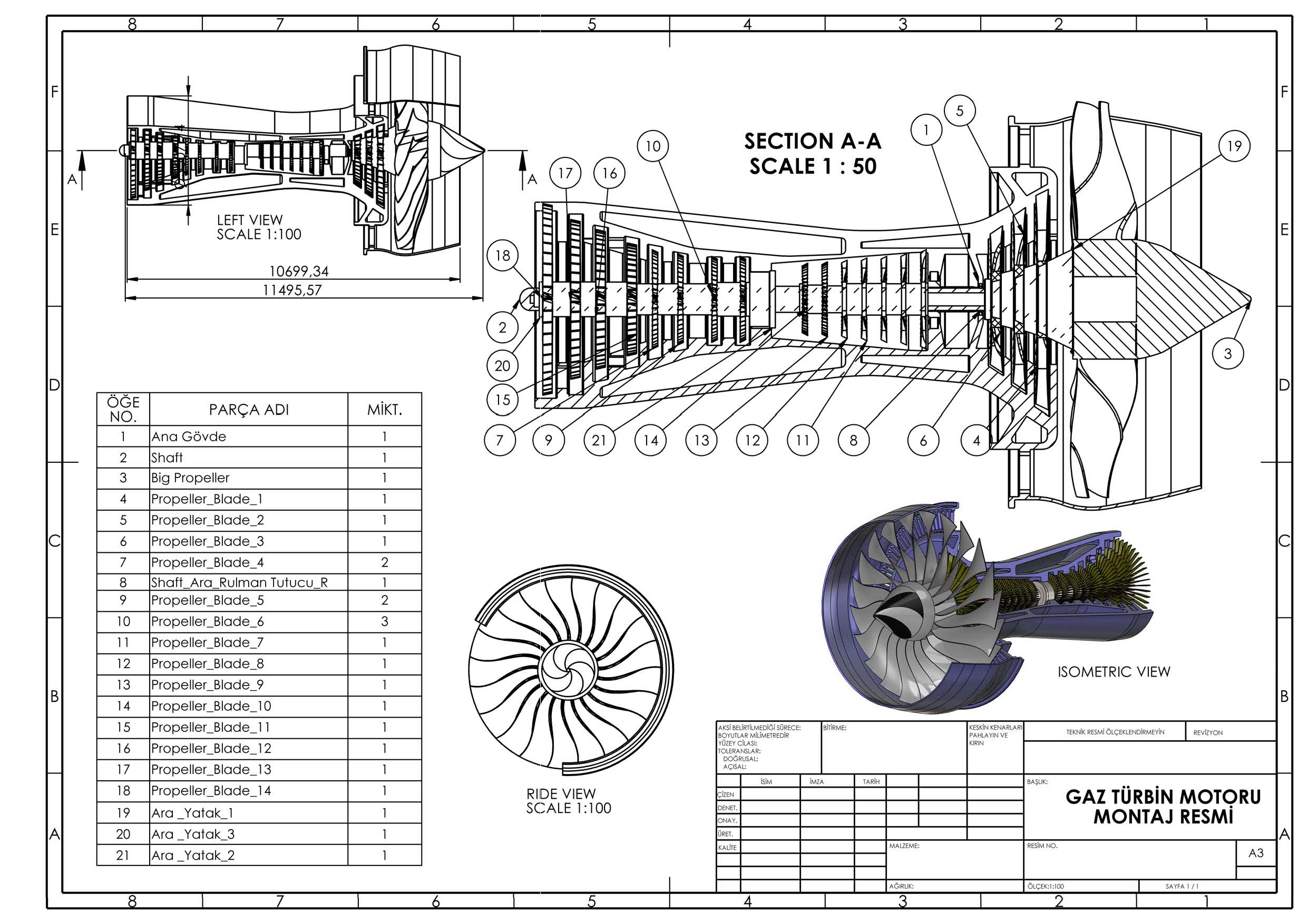 燃气轮机发动机 sw21